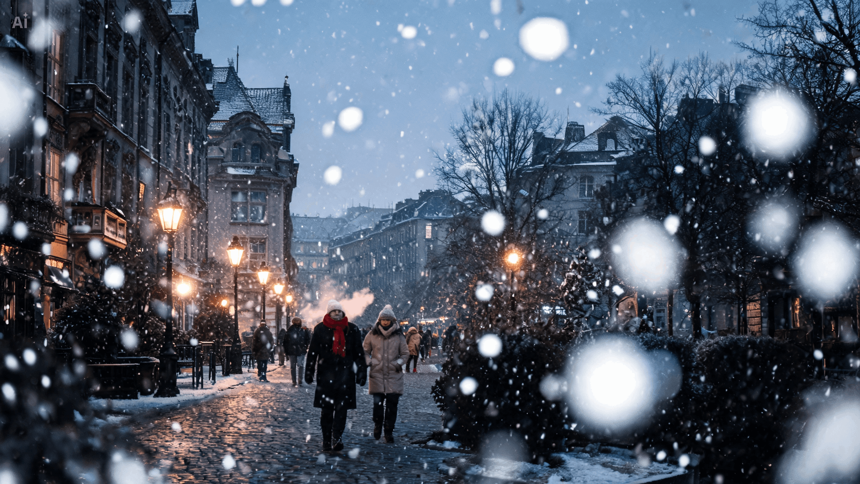 Lugar que cae nieve donde la profundidad se siente bien