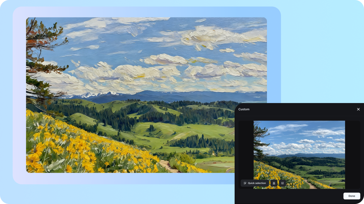 paint brush stroke with image