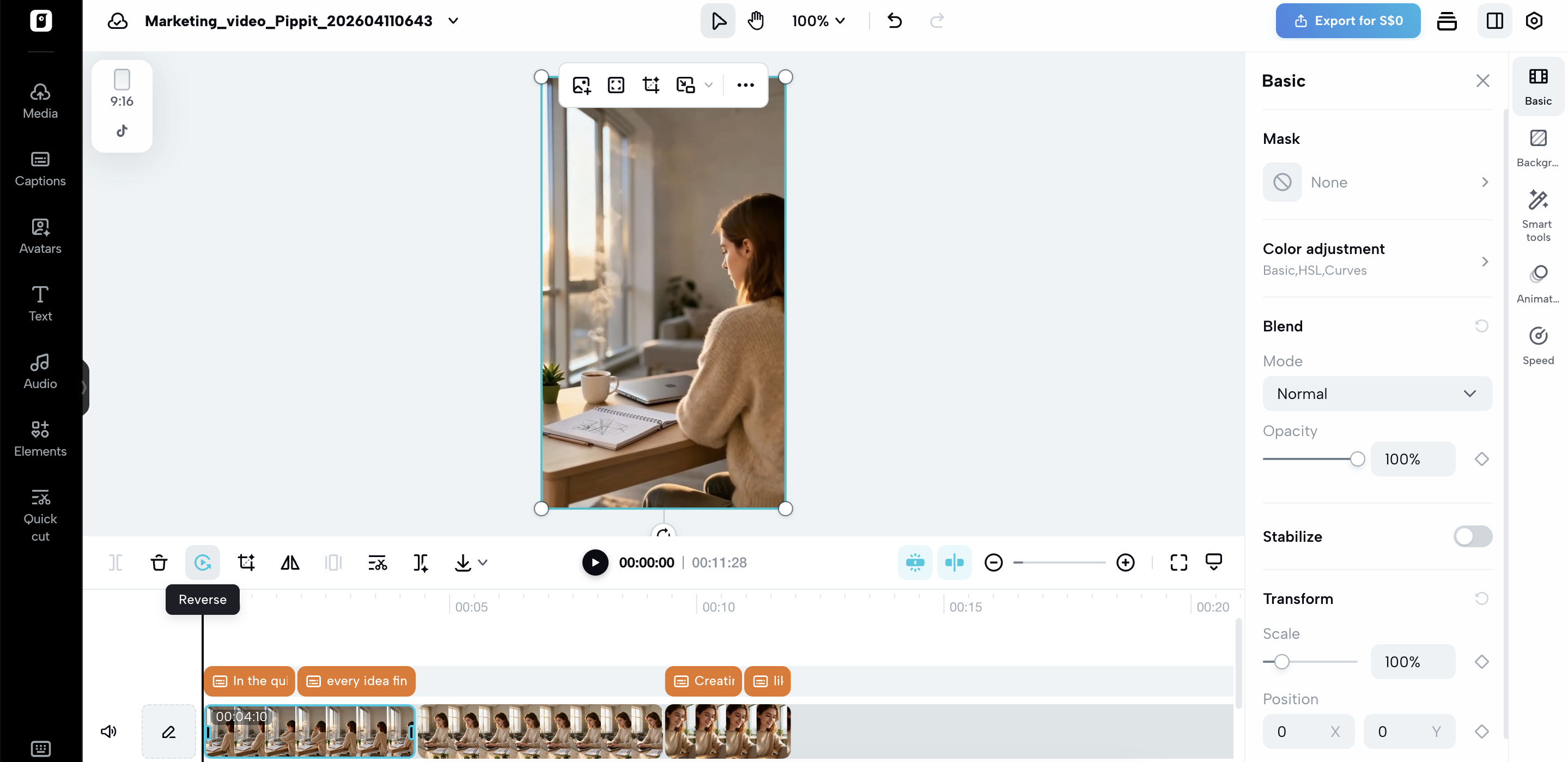 Putar balik video Anda