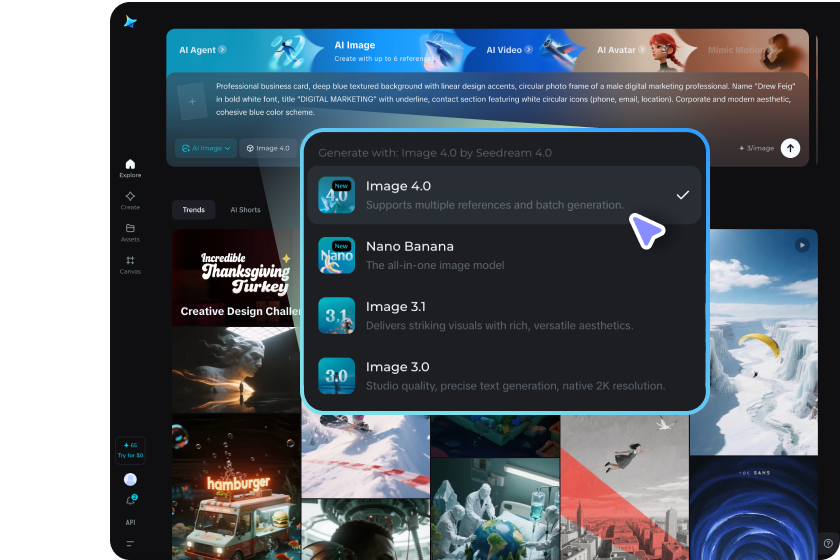 Generate and select a design