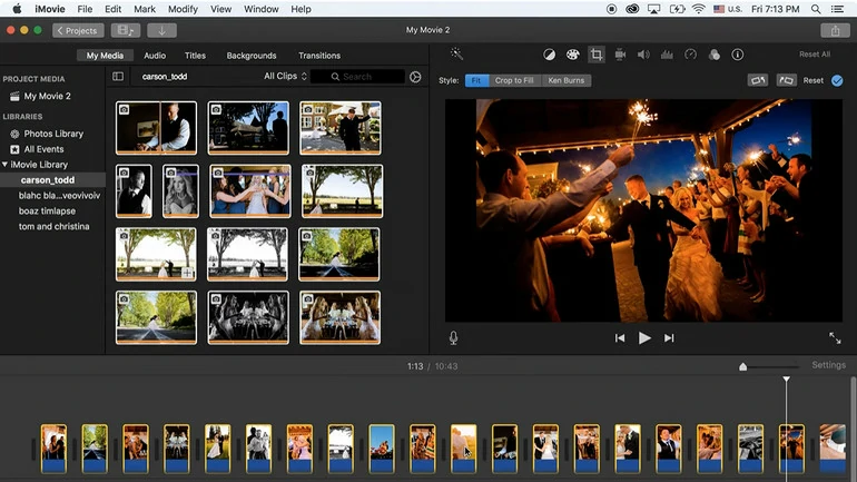 iMovie wedding video maker with music