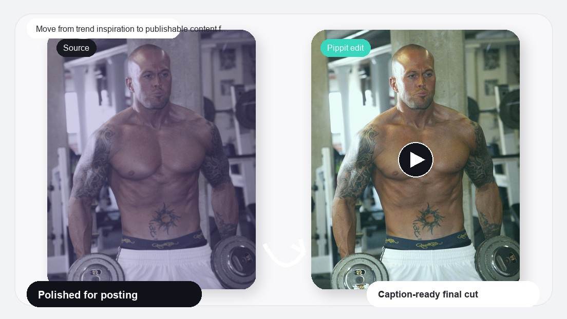Before And After Transformation Video Maker realistic image for move from trend inspiration to publishable content faster