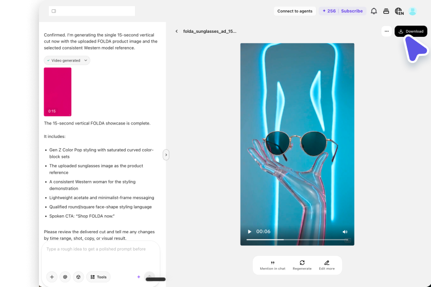 Step 3: Review, Refine, and Export in the Project Canvas