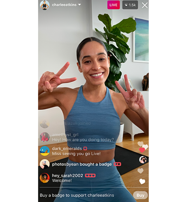 Monetize live streams using badges