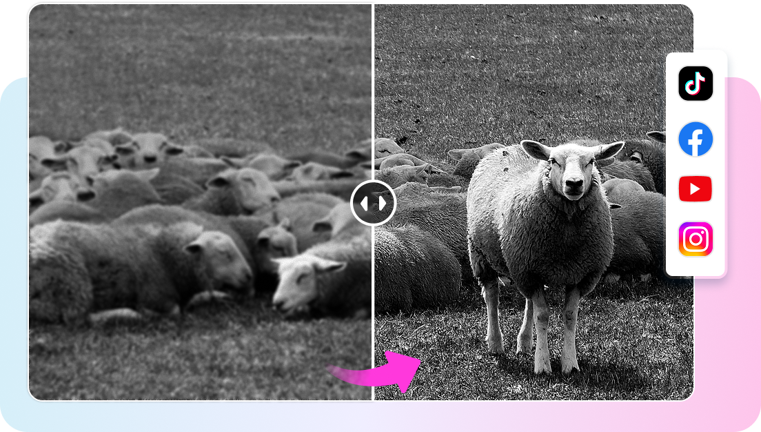 Enhanced black and white photo clarity in CapCut