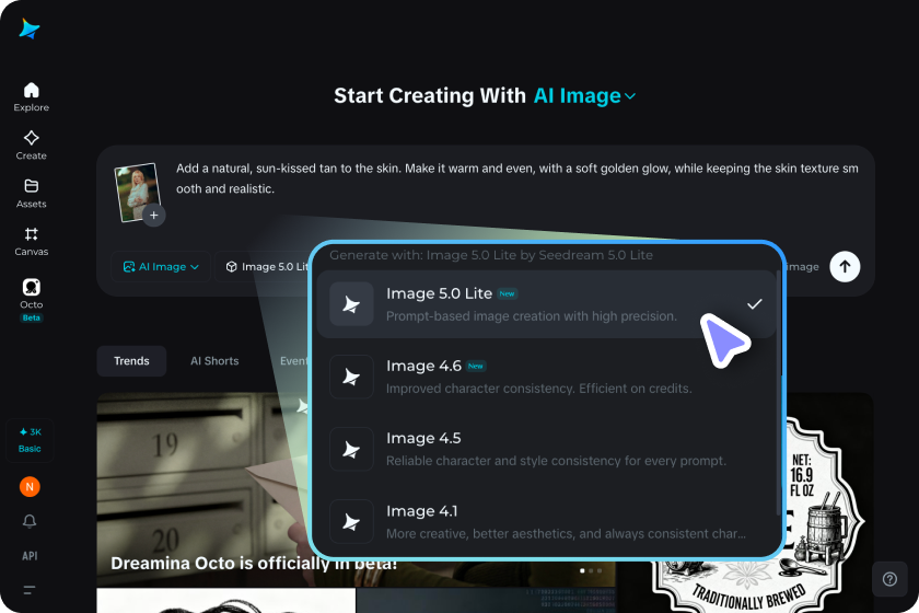 Select settings and generate