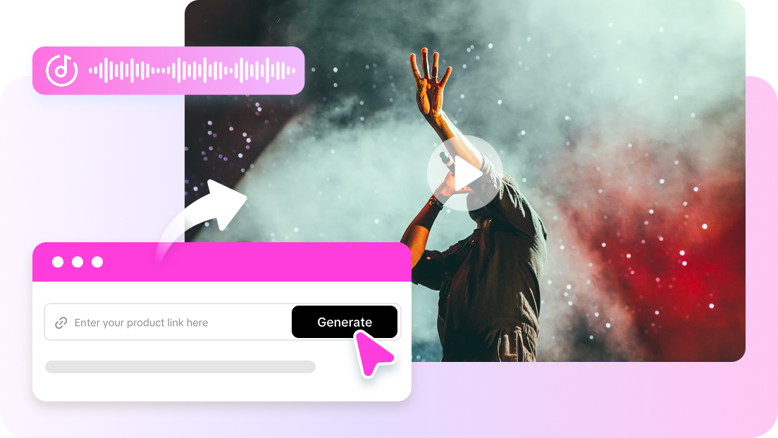 roduct links to music visuals with a magic click