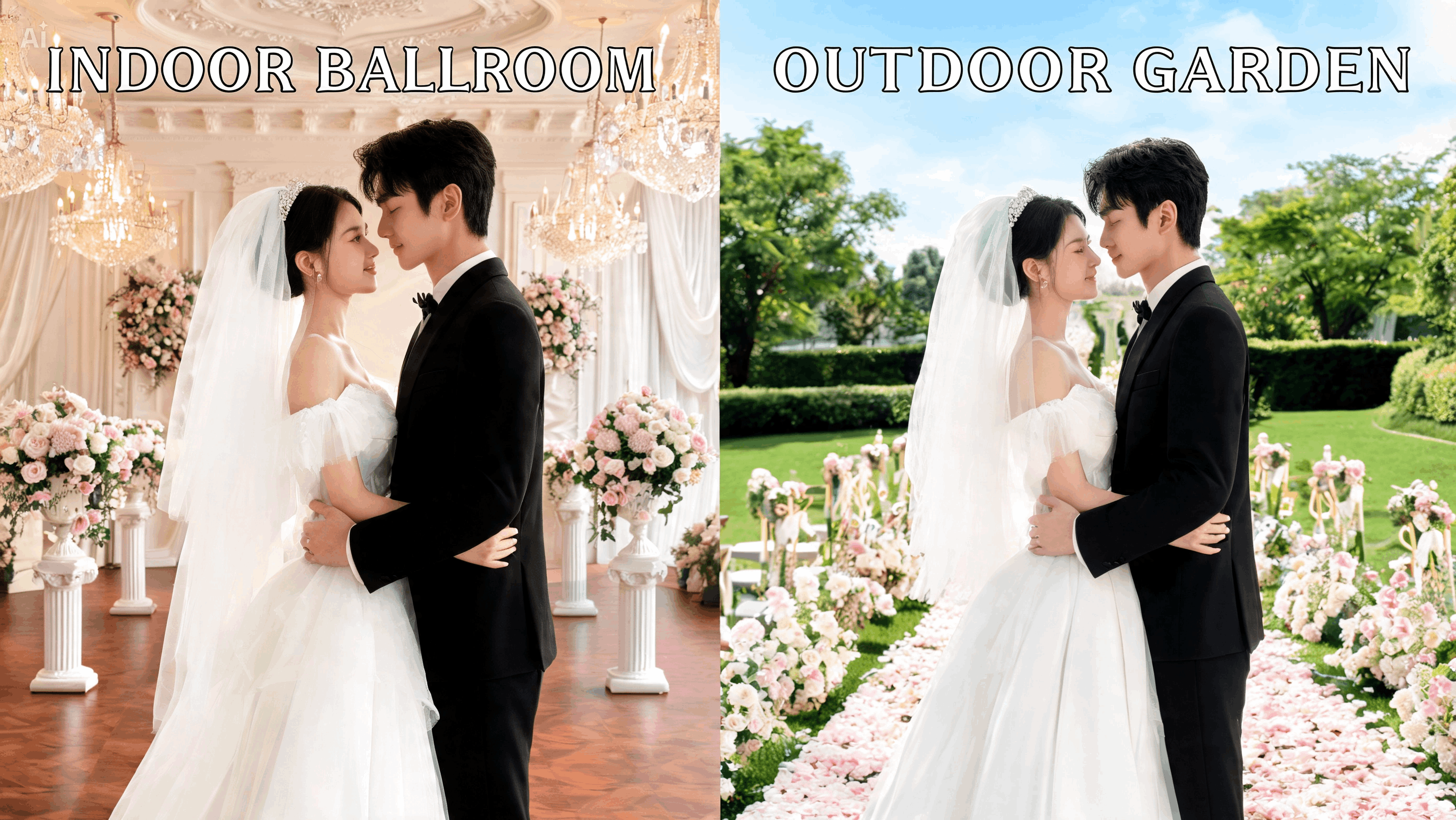 Compare Indoor Floral And Outdoor Aisle Looks