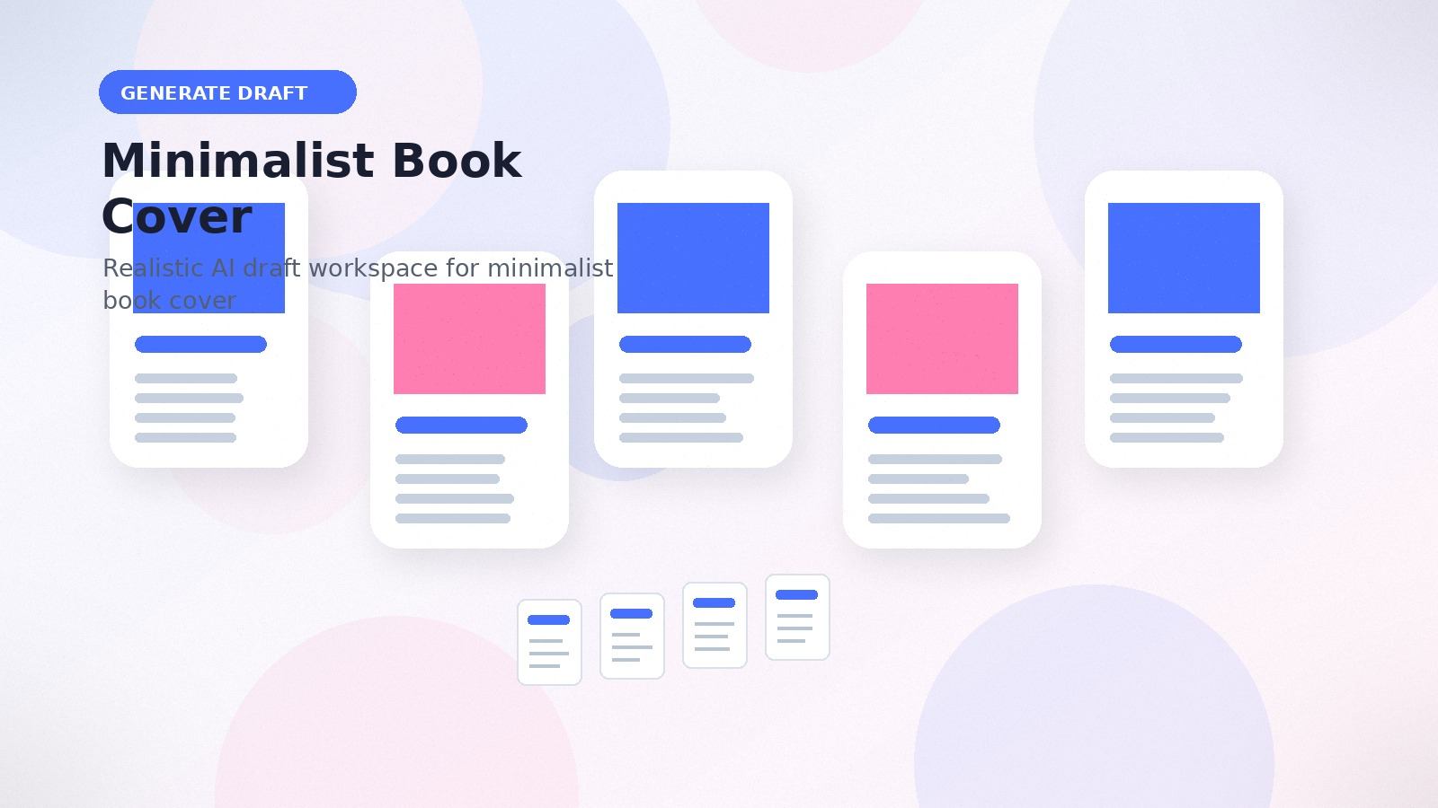 Minimalist Book Cover realistic generate draft visual for minimalist book cover