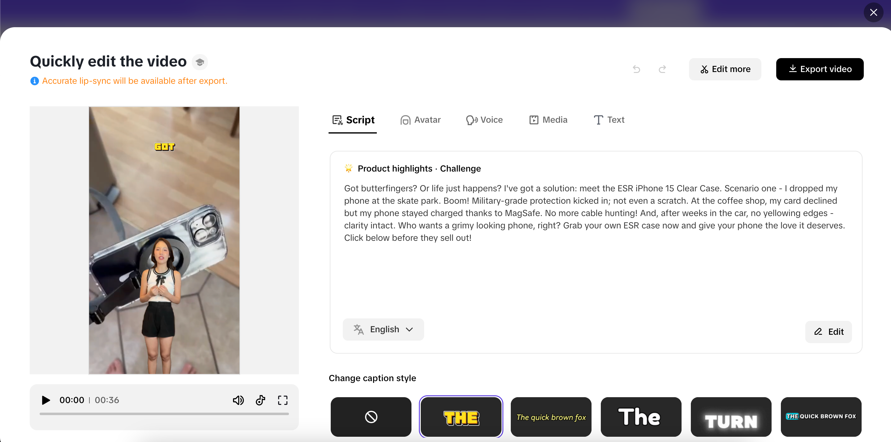Edite e refine seu vídeo