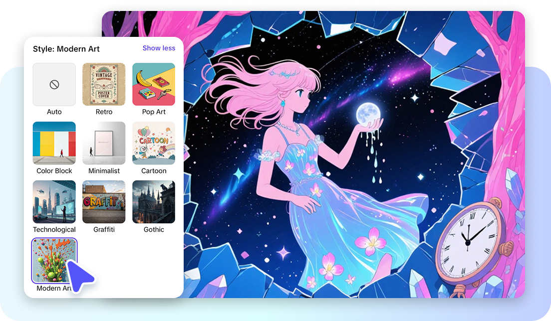 Multiple poster style for options