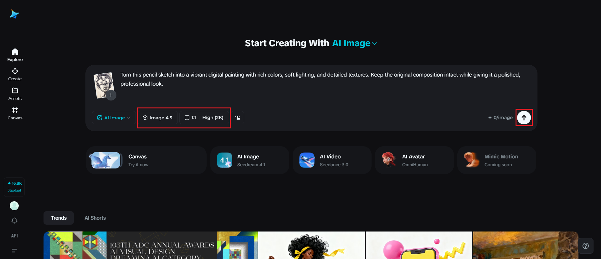 In digitalen Stil transformieren