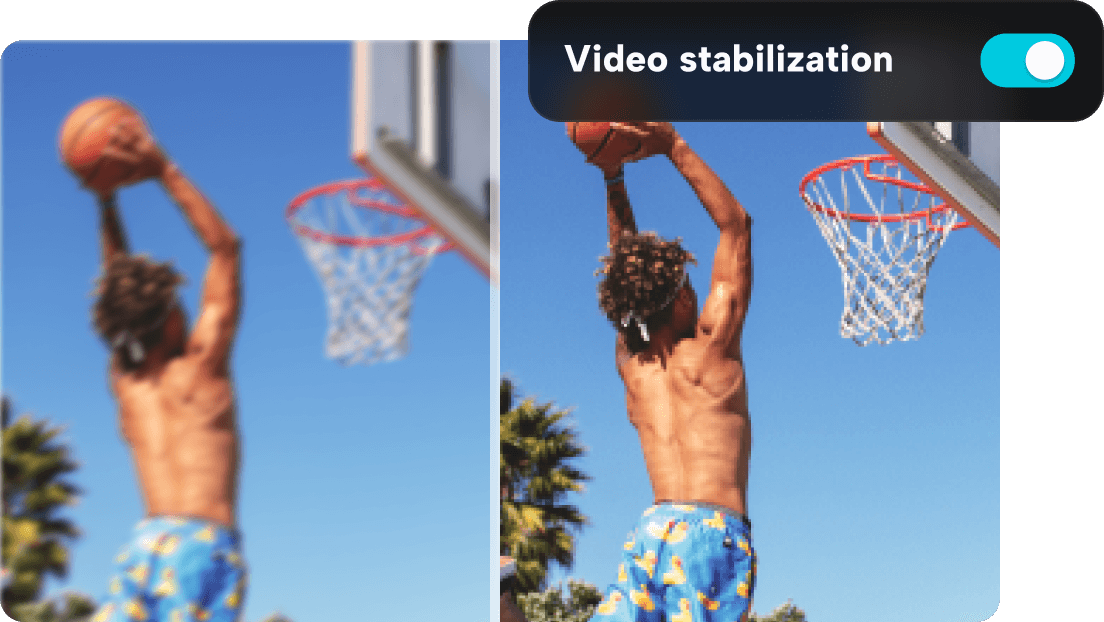 Stabilizzazione video avanzata in un clic