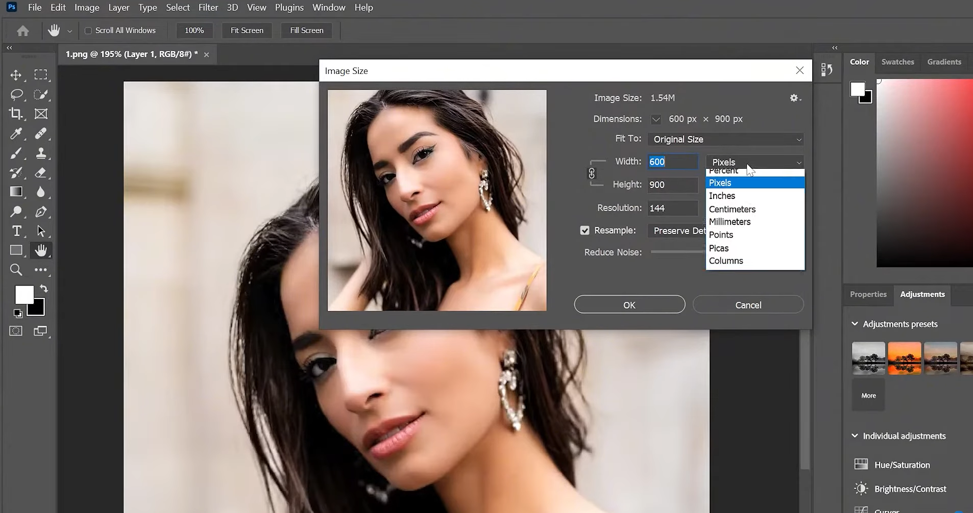 Giao diện Adobe Photoshop