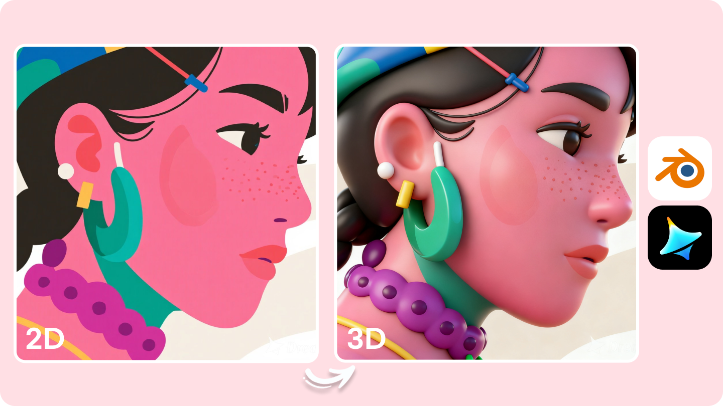 blender 2d to 3d