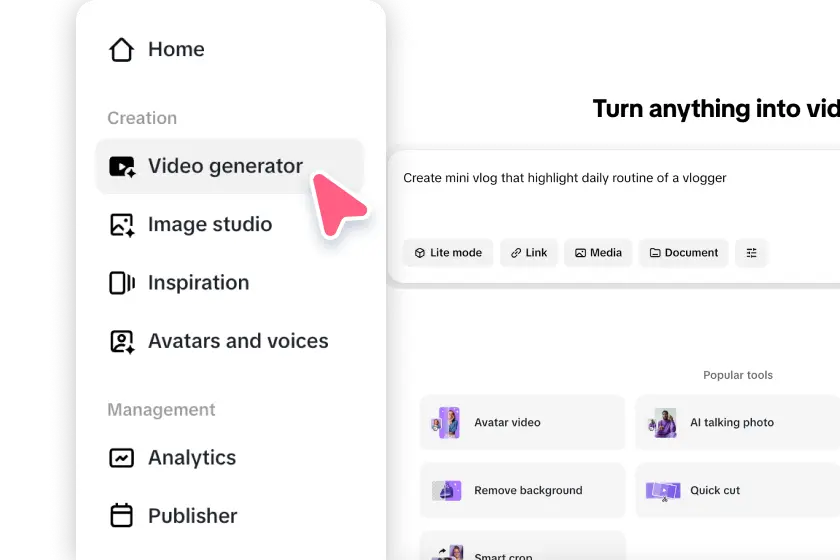 อัปโหลดลิงก์ผลิตภัณฑ์หรือสื่อ
