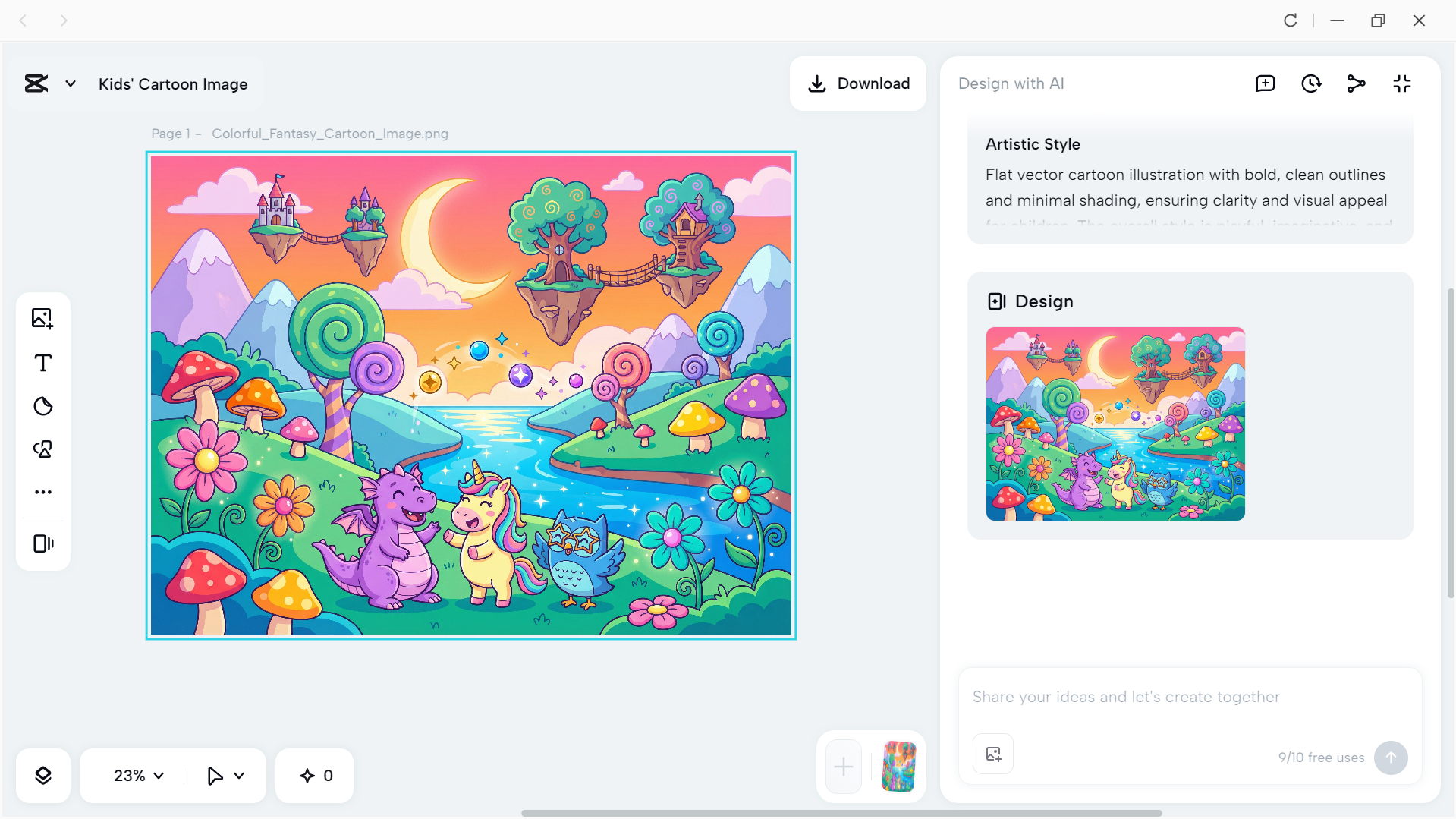 AI design feature in CapCut