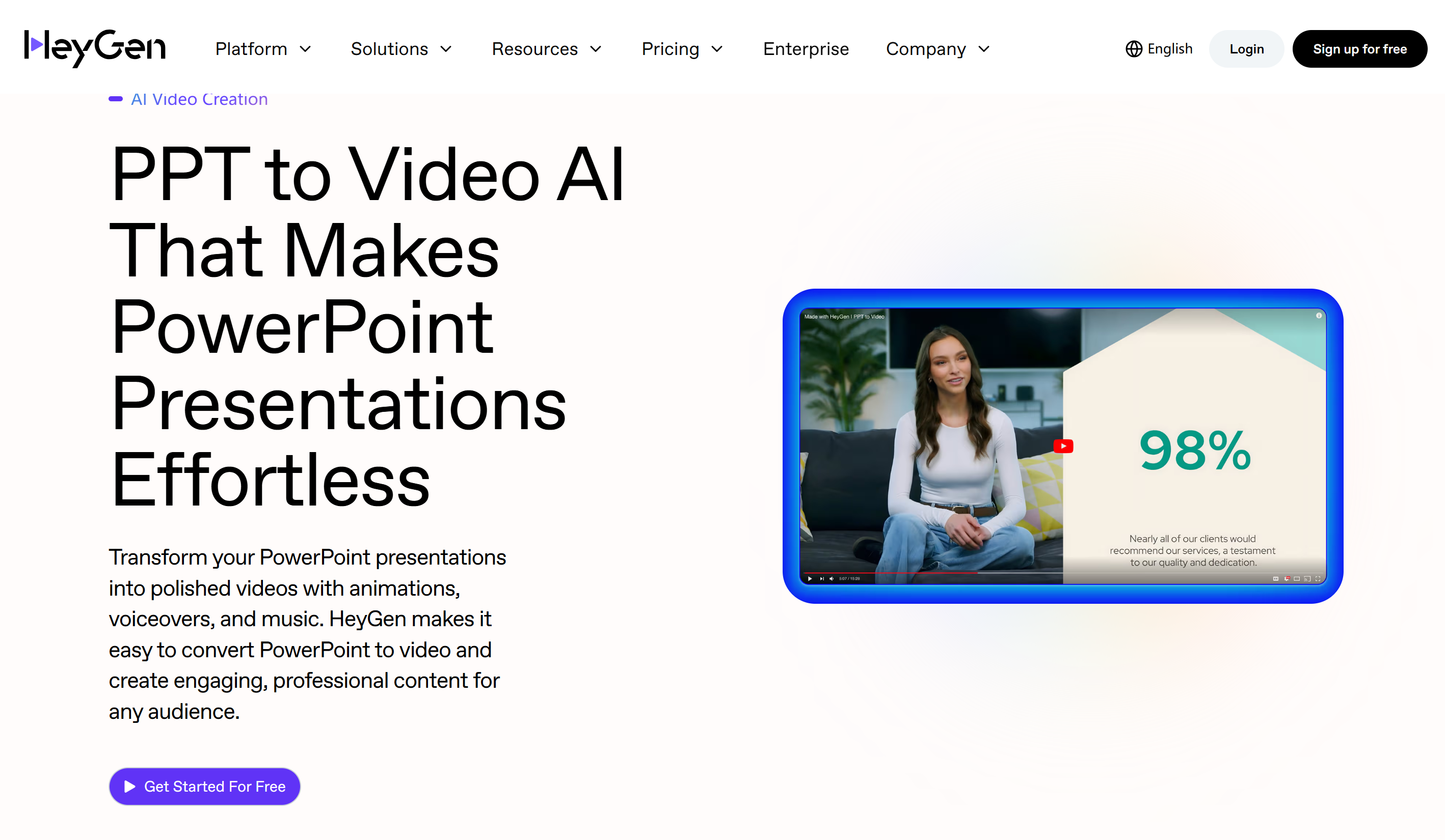HeyGen - Beste online platform om een video van PPT te maken