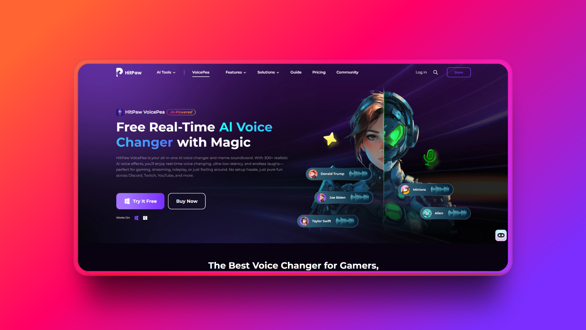 HitPaw VoicePea's Space Marine voice changer