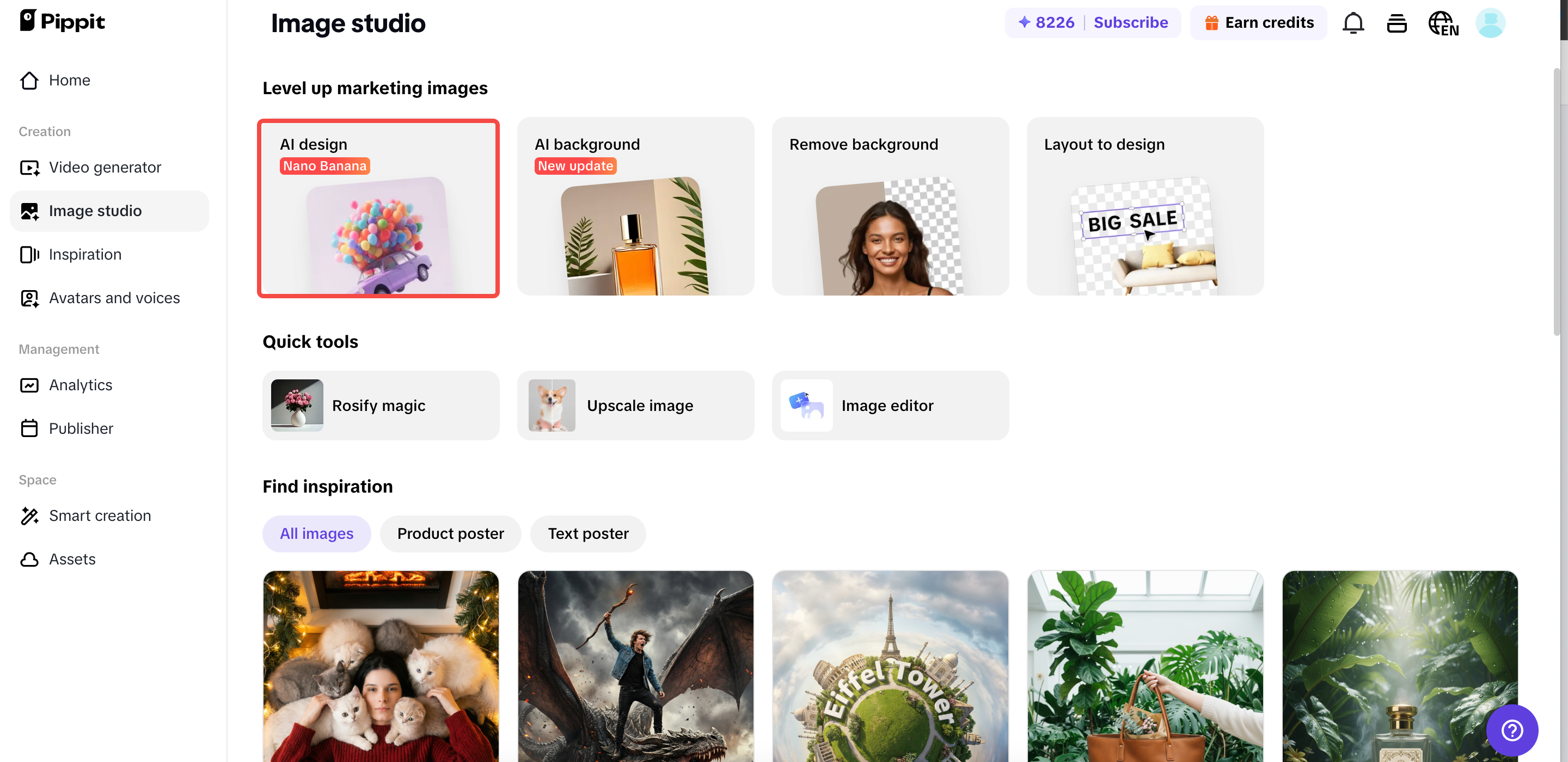 I-access ang AI design.