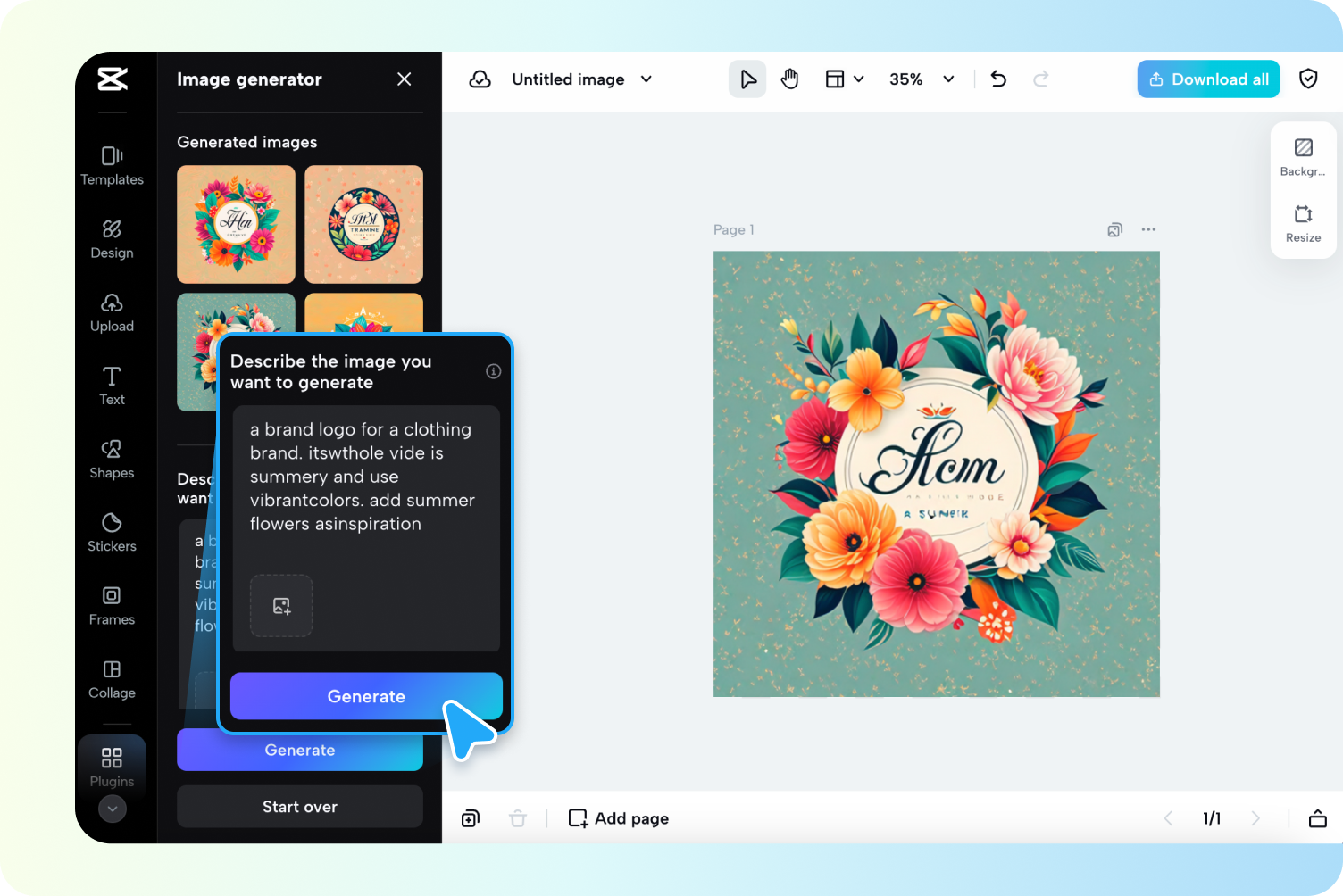 Customize your  brand logo