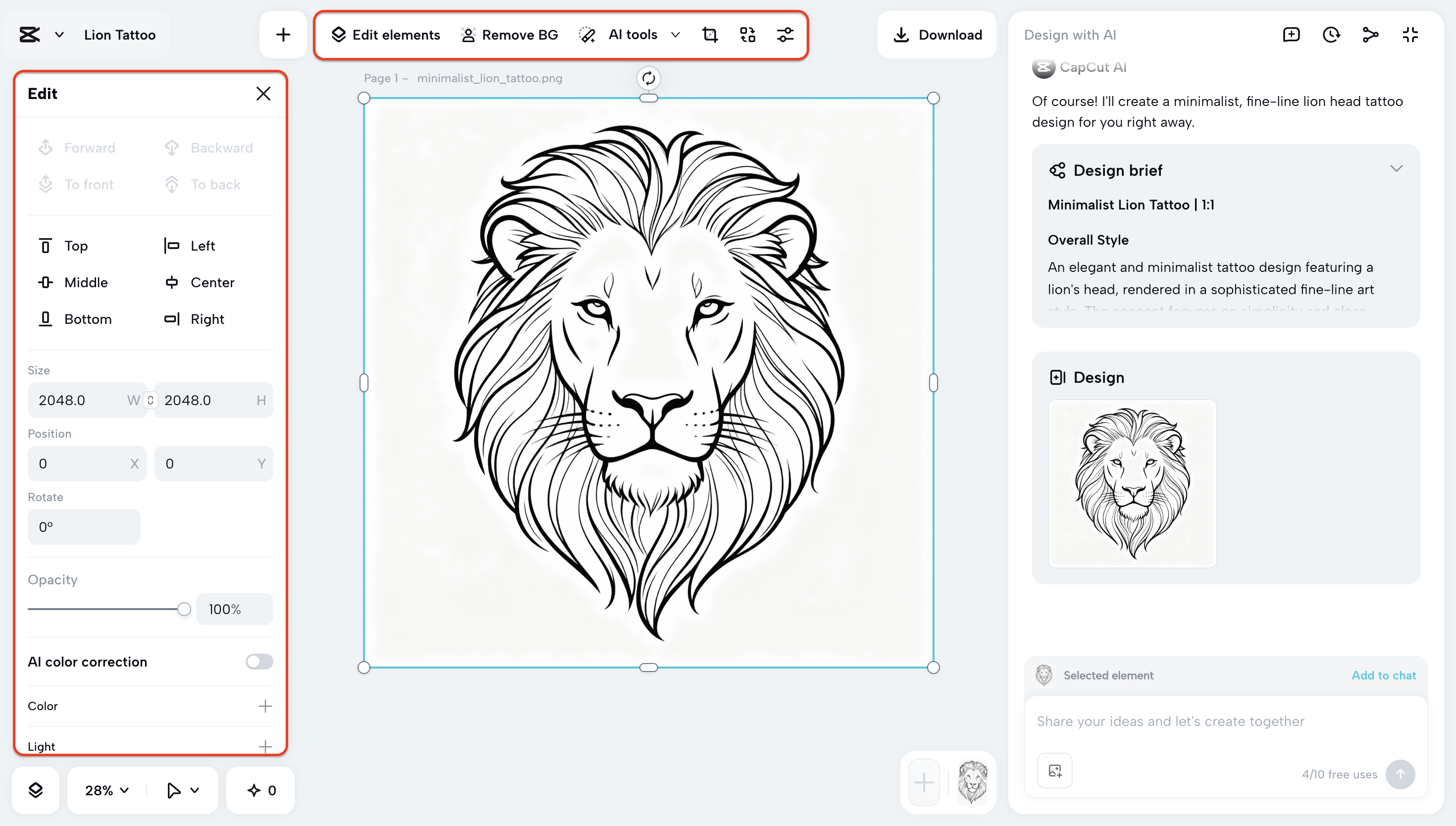 Enter prompt and personalize