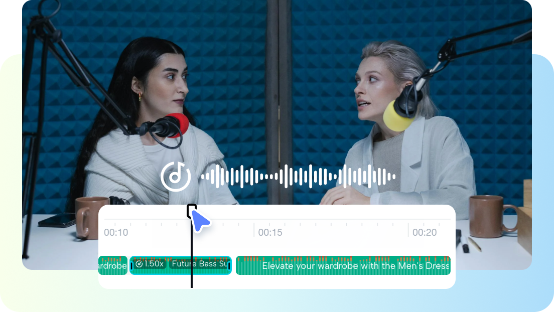 Pippit permite ajustes precisos de velocidad y tono con vistas previas instantáneas.
