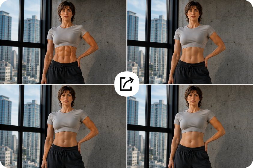 Try different intensity levels before sharing