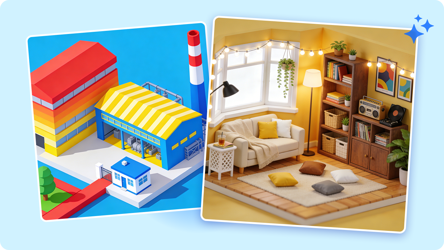 등각 투영 일러스트레이션: 완벽한 가이드와 무료 영감들