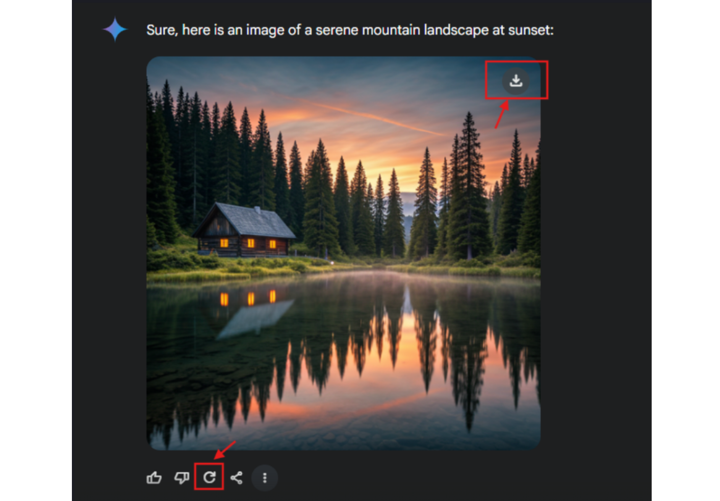 การดาวน์โหลดภาพจาก Gemini ซึ่งเป็นเครื่องสร้างภาพ AI ใหม่ของ Google