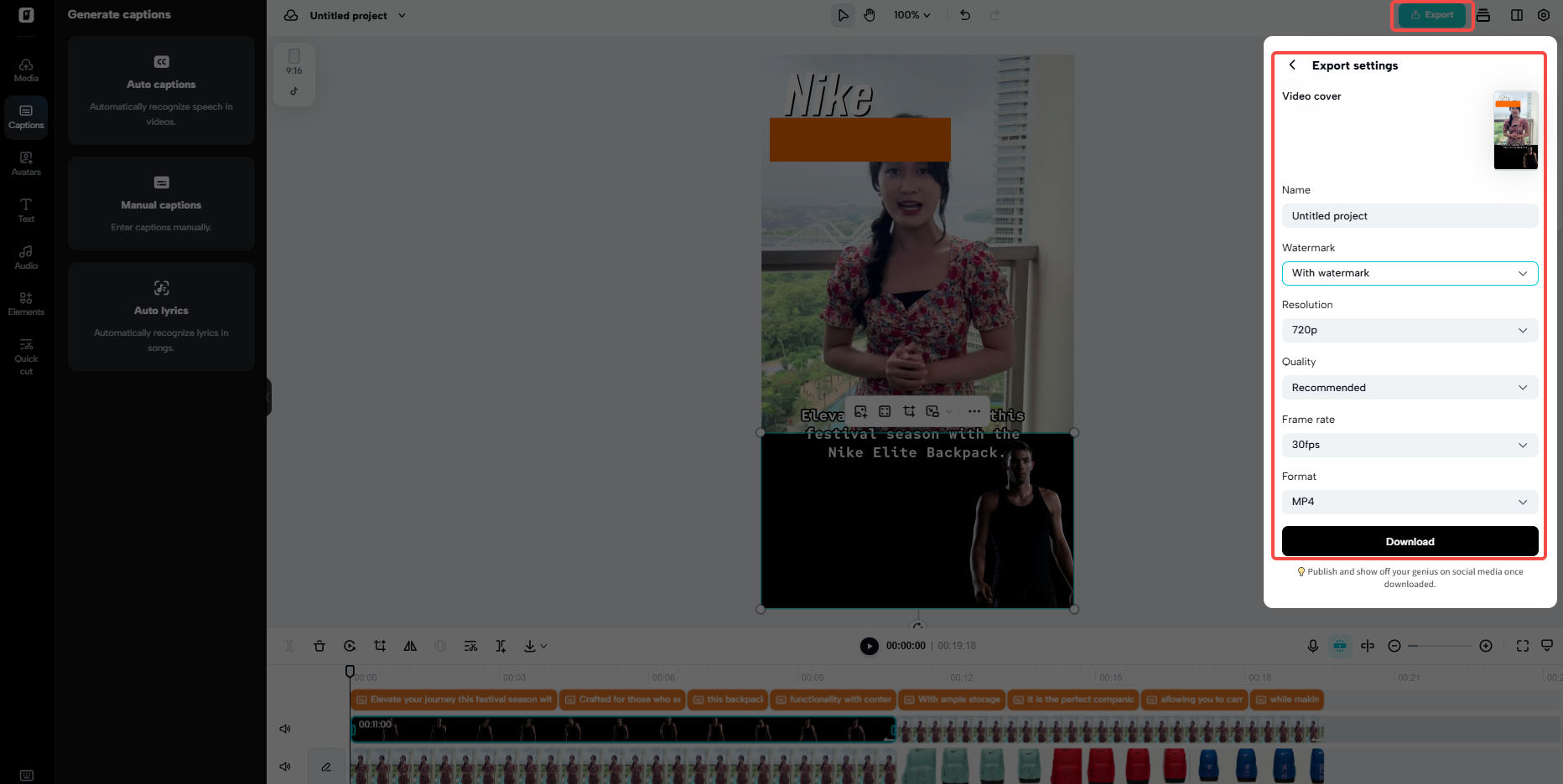 Export your video