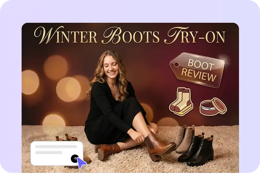 AI avatar preview with abstract frames indicating 1:1, 9:16, and 16:9, consistent style across 1080p and 4K cross-platform export presets.