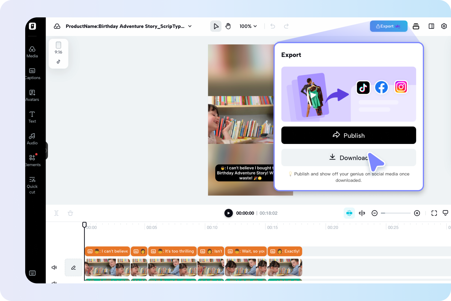 Export & share
