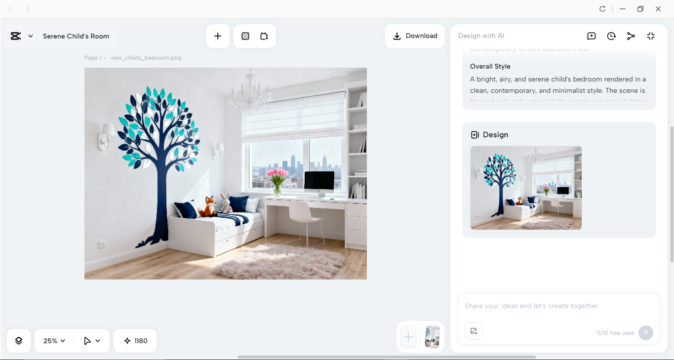 Interface of CapCut desktop video editor - a powerful tool for creating interior design styles
