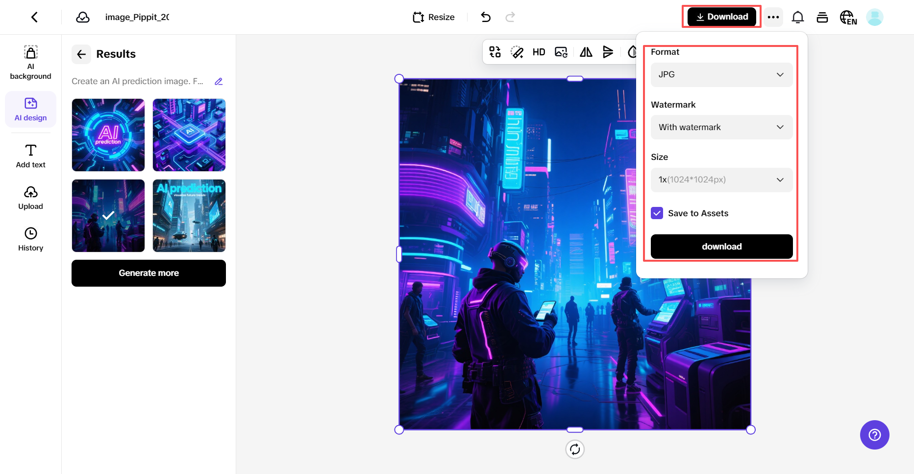 I-download ang iyong poster