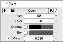Pag-customize ng istilo ng teksto sa Blender video editor