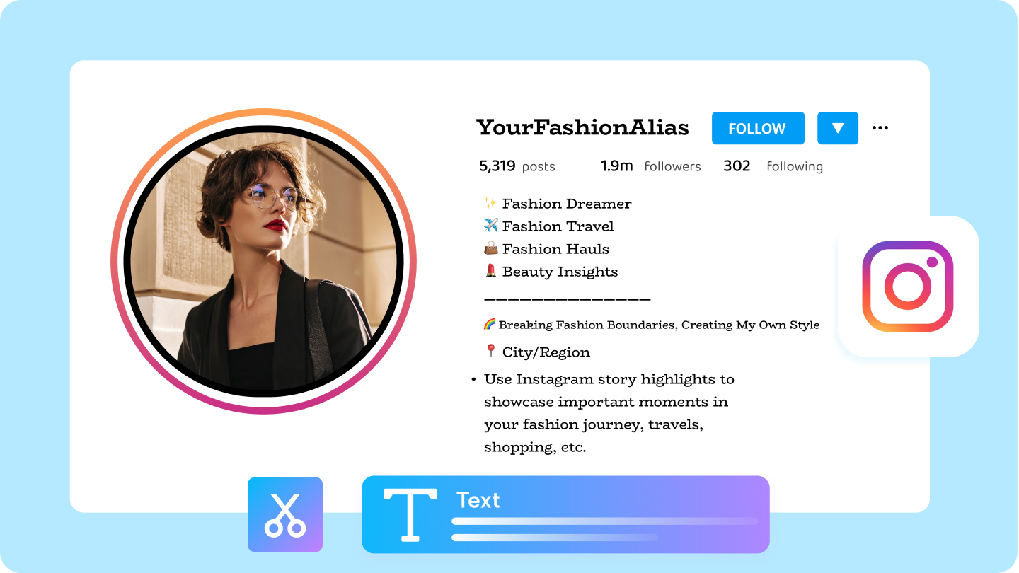 instagram bio font style