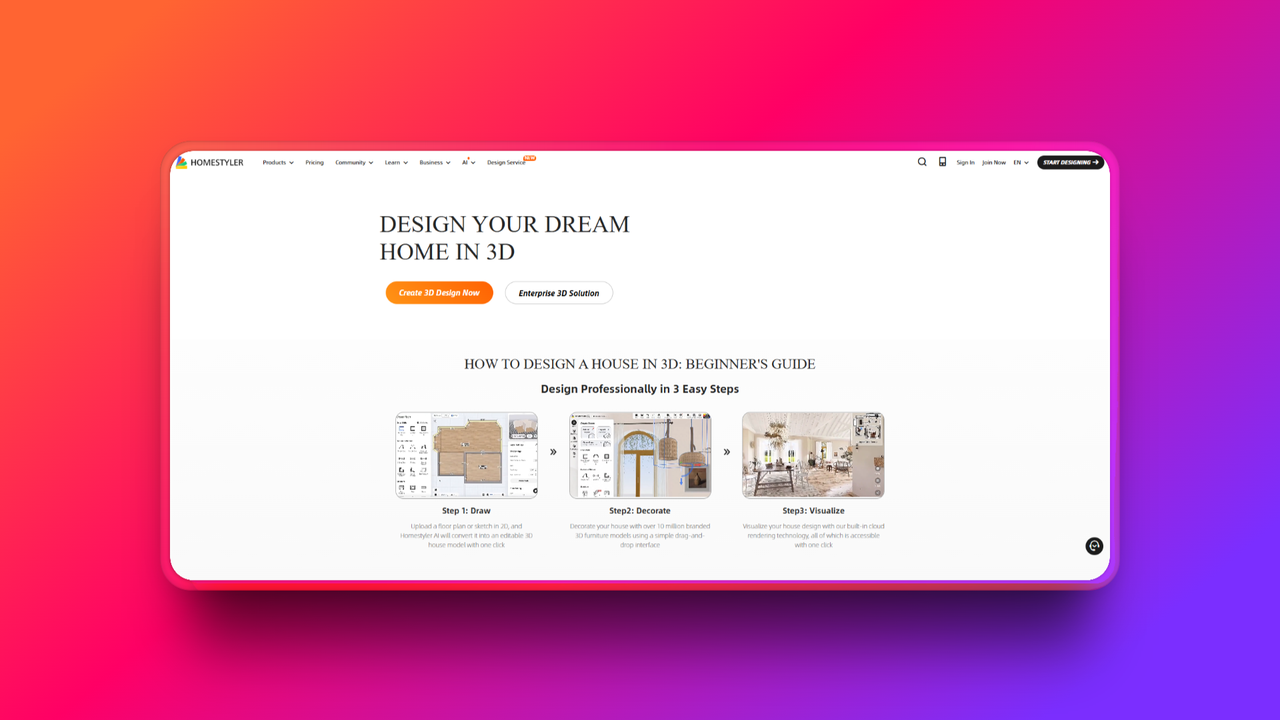 Officiële website van Homestyler