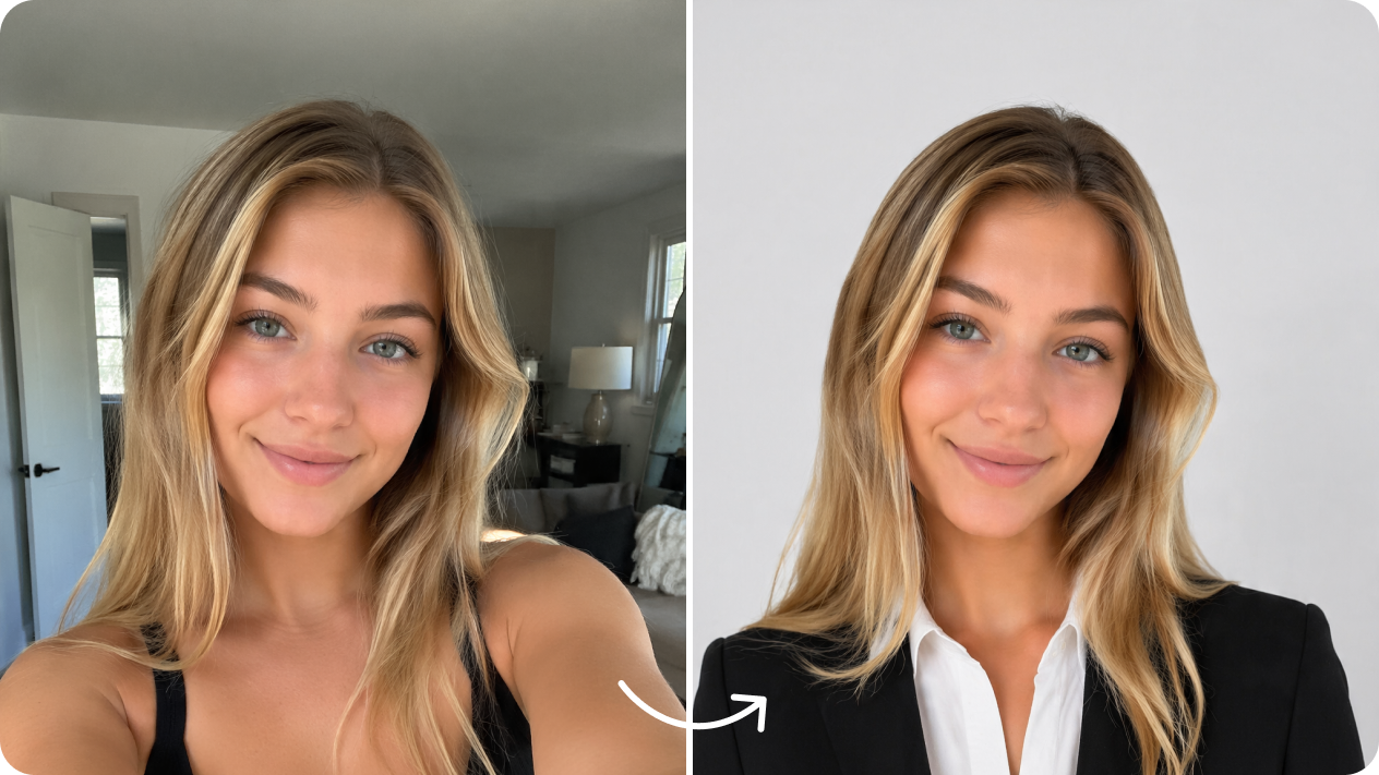 Gere retratos profissionais com IA imagem a imagem