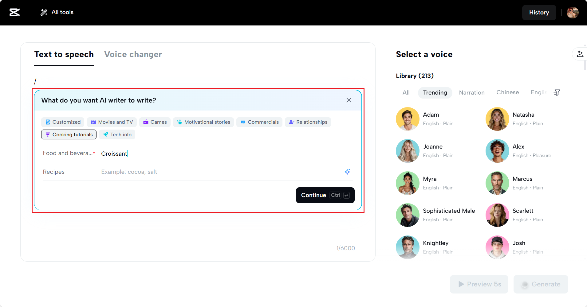Insert your text or use AI writer