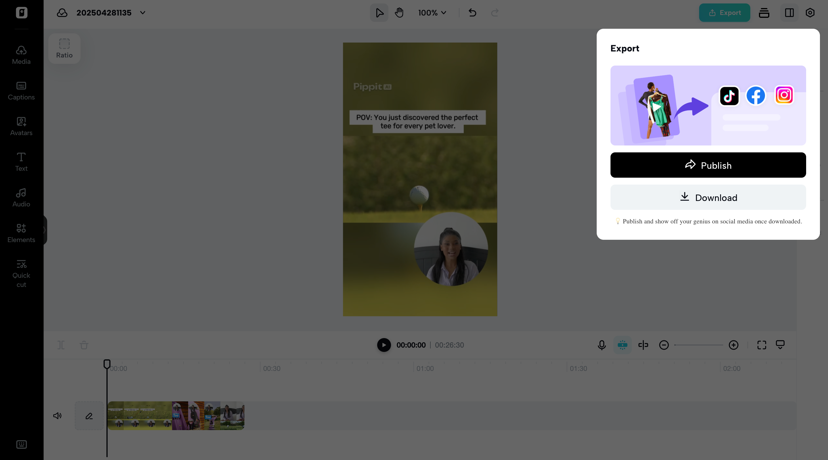 Export and share