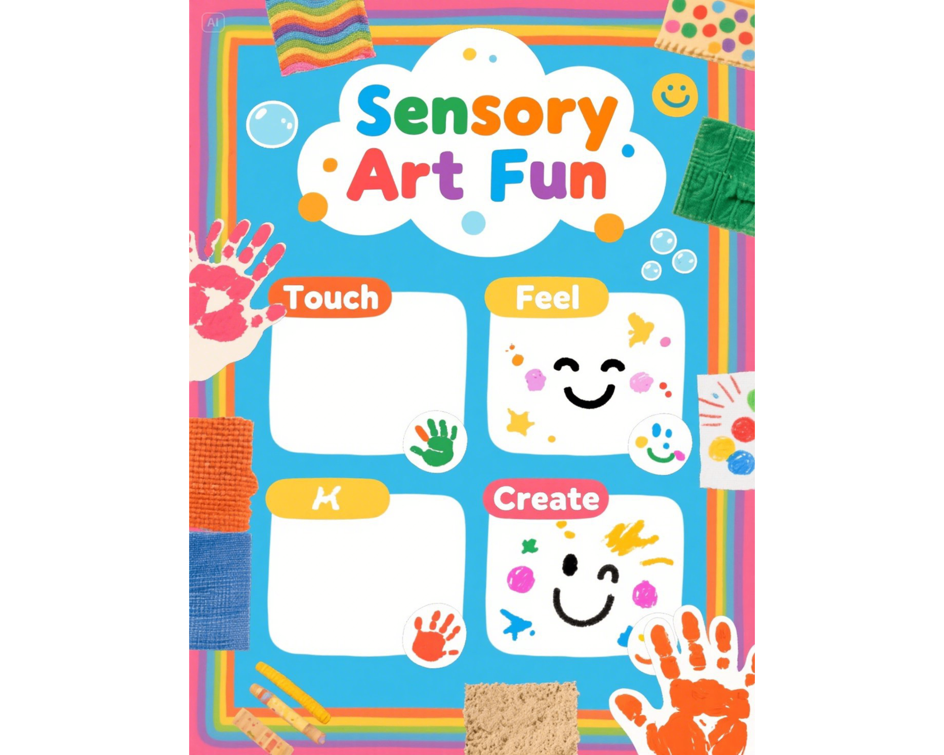 Kindergarten sensory art exploration
