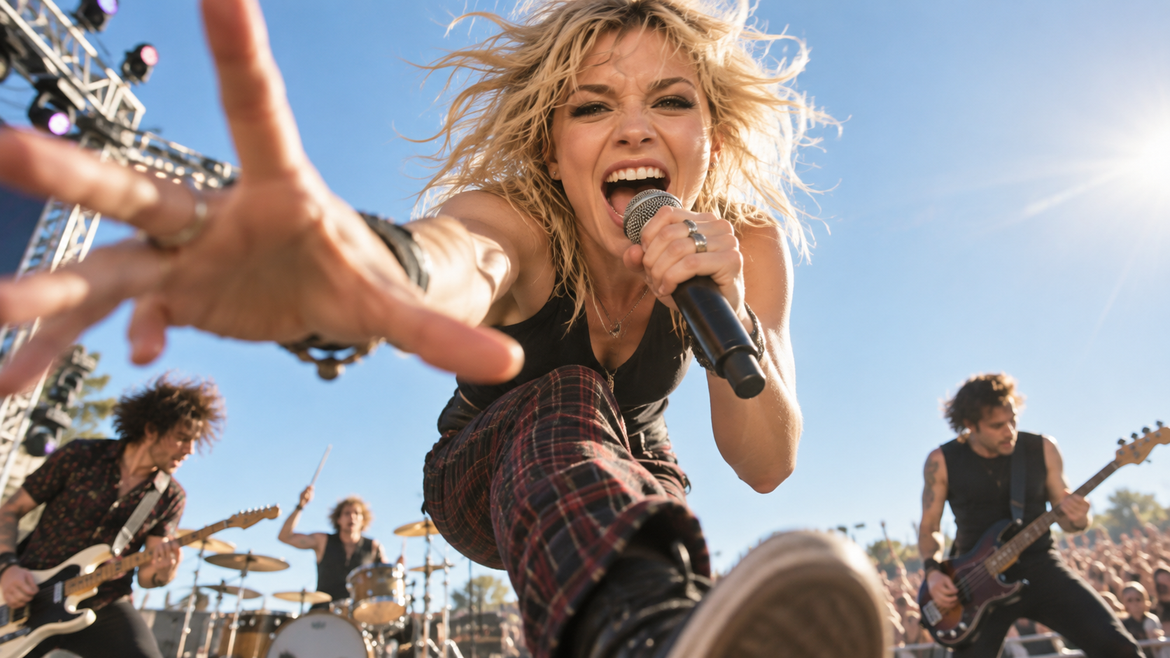 5 Seconds of Summer song prompt image — Chorus jump toward camera