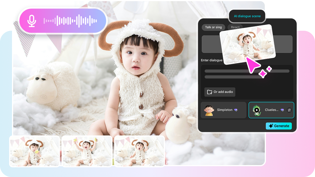 Bring photos to life with CapCut's baby AI video generator