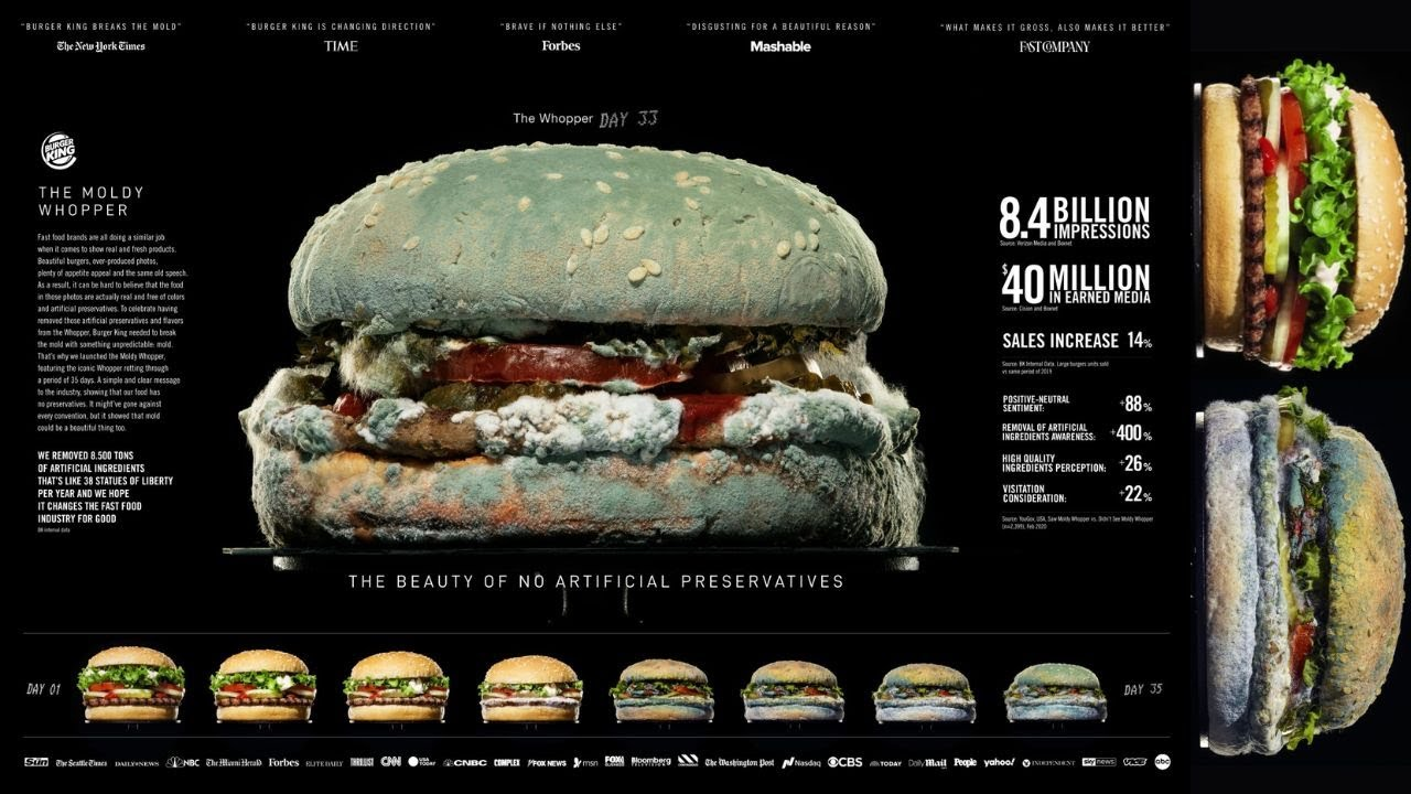 Burger king The Moldy Whopper campaign