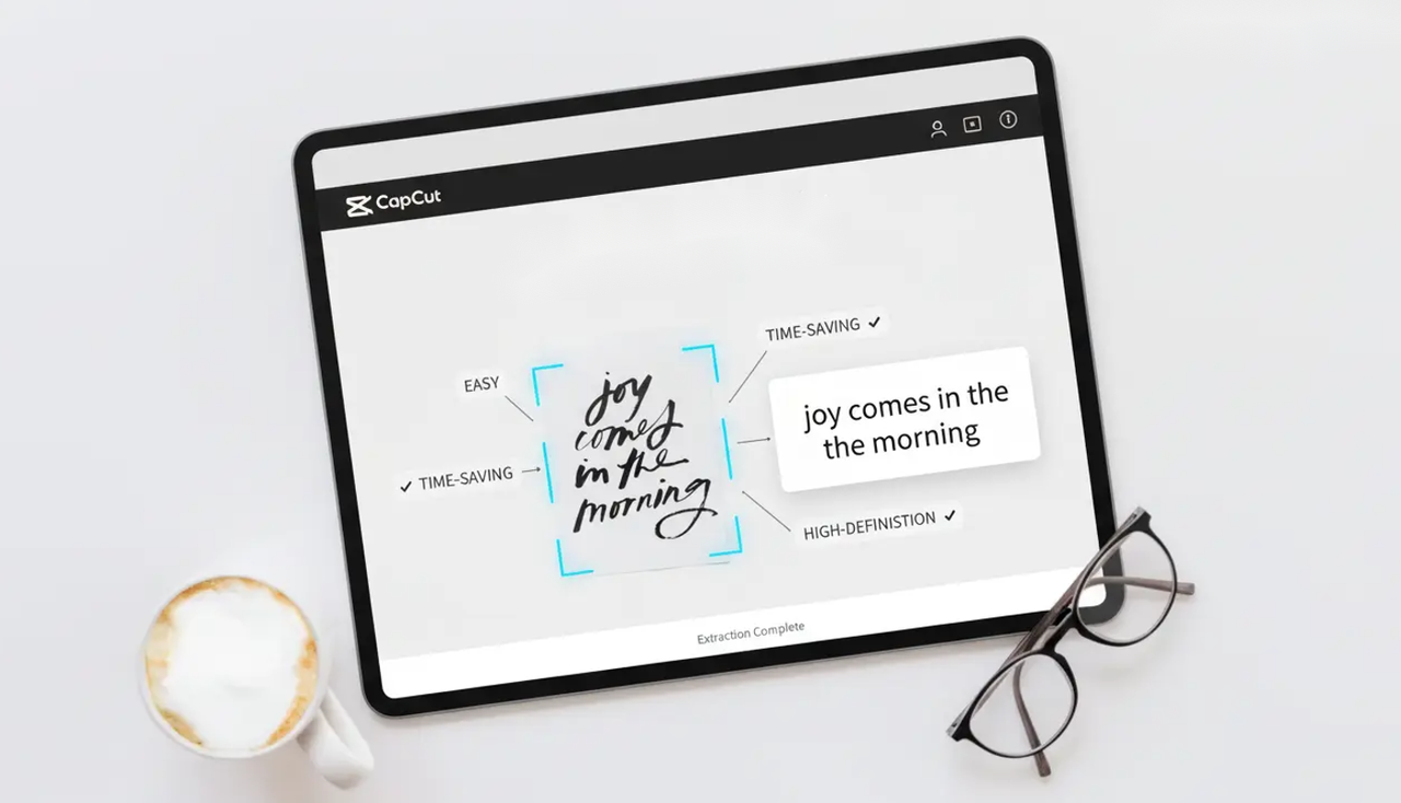 Save time by extracting text from images with AI in CapCut