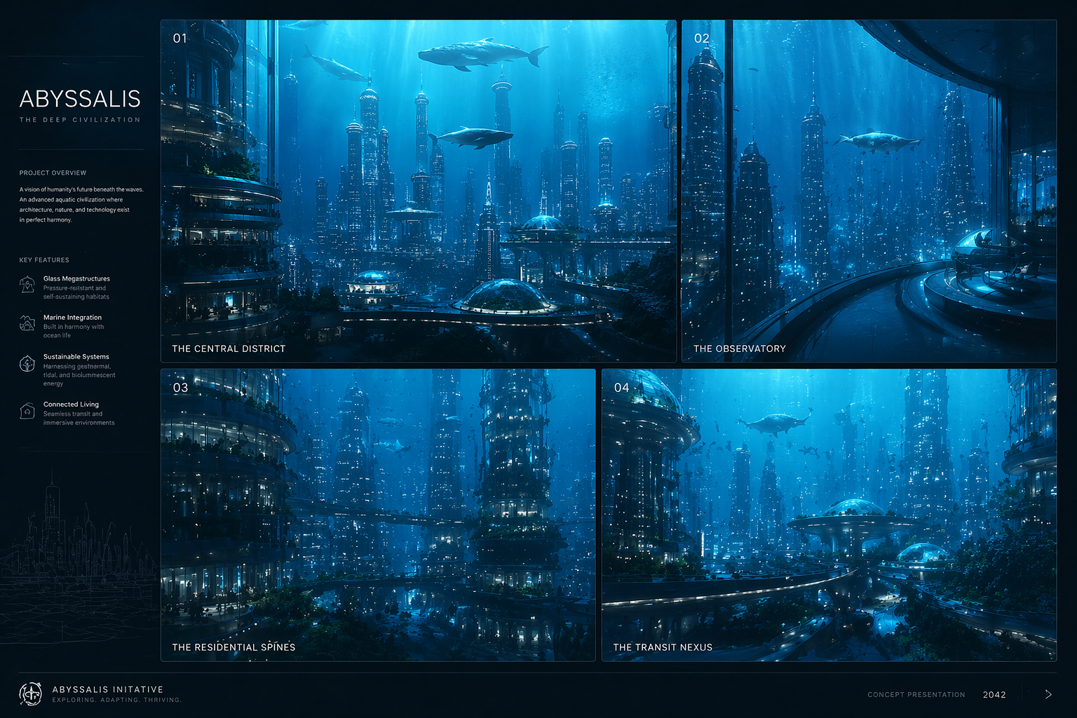 Underwater glass city
