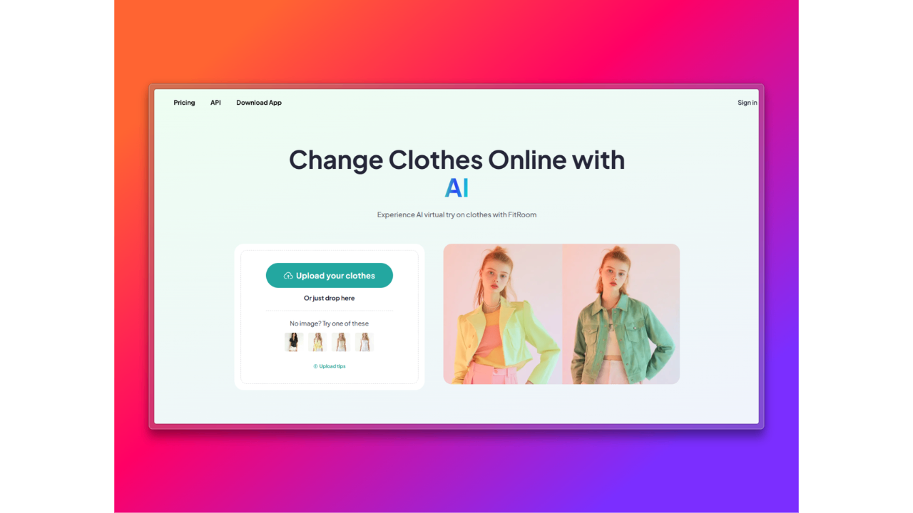 Tecnologia de ajuste virtual da Fitroom
