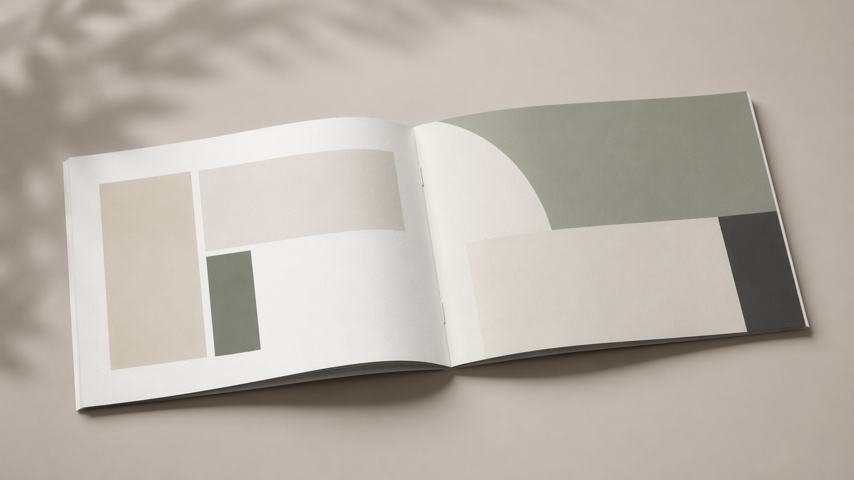 Dreamina Broschüre Mockup Prompt Beispiel 2: Open Booklet Präsentation