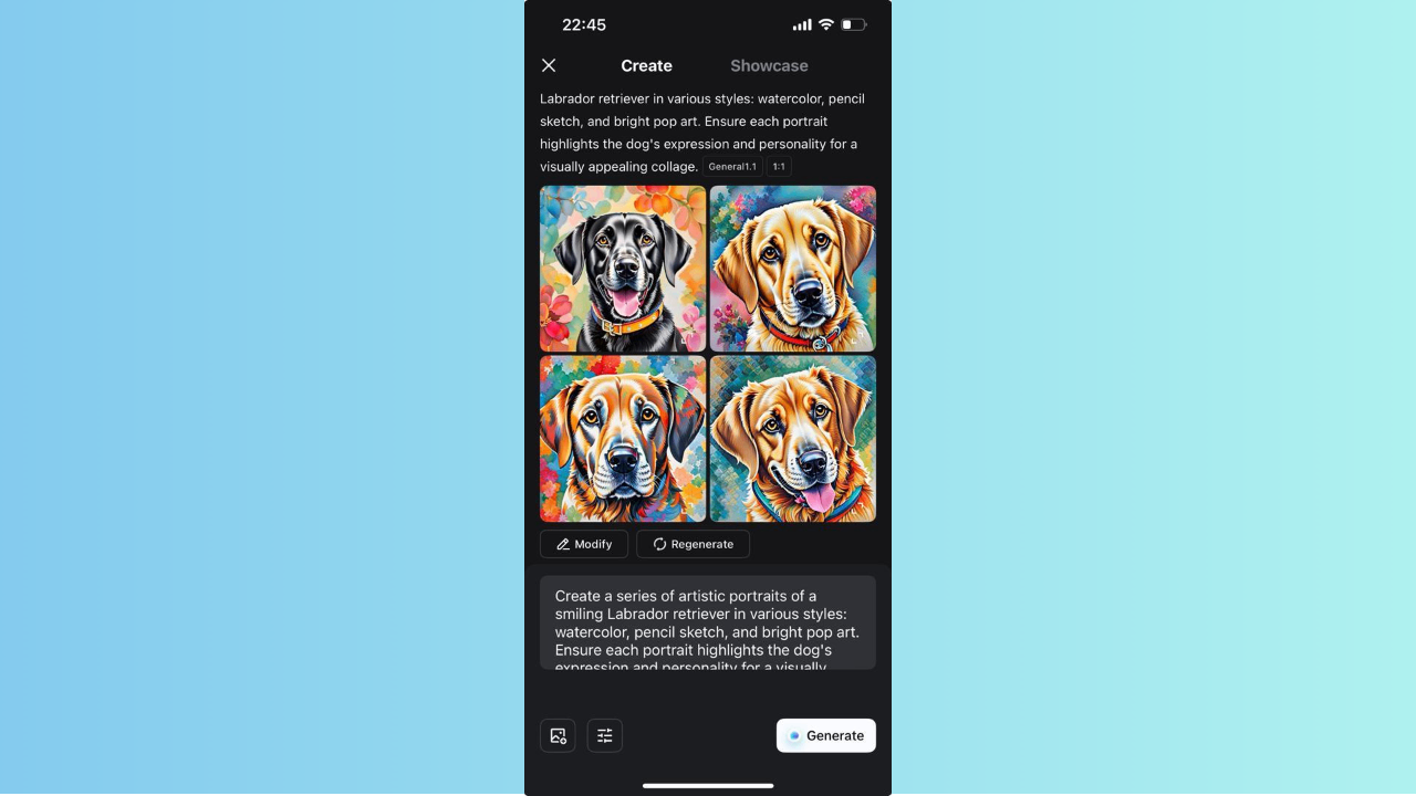 Künstlerische Porträtgalerie von Hunden